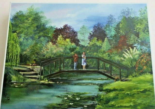 Jigsaw Puzzle On the Bridge Original Painting by Mouth David Cawthorne 1000