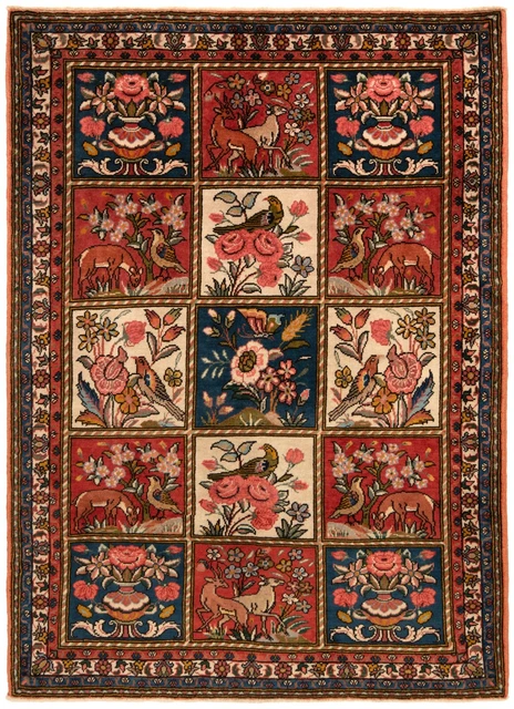 Tapis Persan Balouch Tissé Main - 143x87 Cm, Laine/coton, Rouge, Occasion Bon état