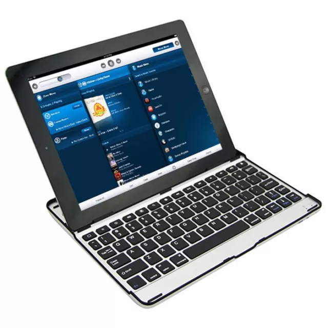UK Ultra-thin Aluminum Wireless Bluetooth Keyboard Case Cover For ipad 2/3/4