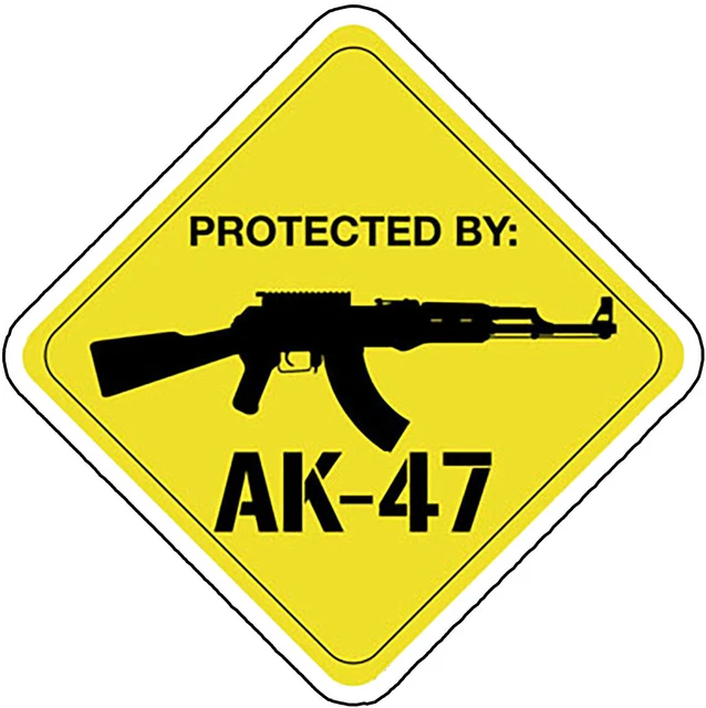 Kiwistar - Adesivo per auto – AK 47 Kalashnikov – Adesivo per lunotto posteriore – Adesivo per auto, bicicletta, camion, camion