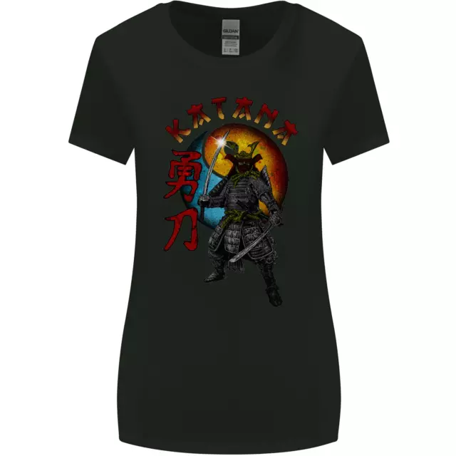 Kanata Giapponese Warrior Samurai Mma Donna più Ampia Taglio T-Shirt