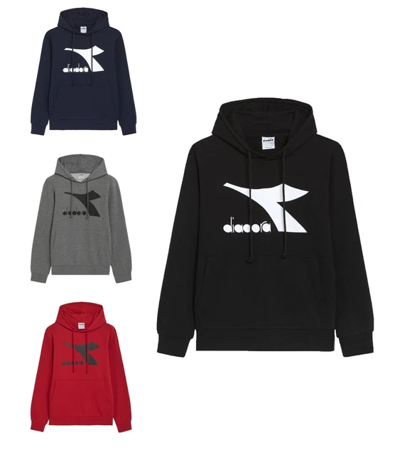 felpa DIADORA hoodie chromia maglione invernale UOMO cappuccio cotone garzato