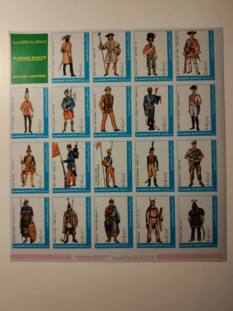 1972 Ajman Souvenir Sheet(Military Uniform),MNH,OG