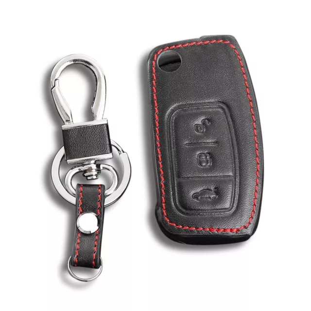 Fiesta Focus Mondeo Kuga Leather Car Key Fob Case Remotes Cover for Ford