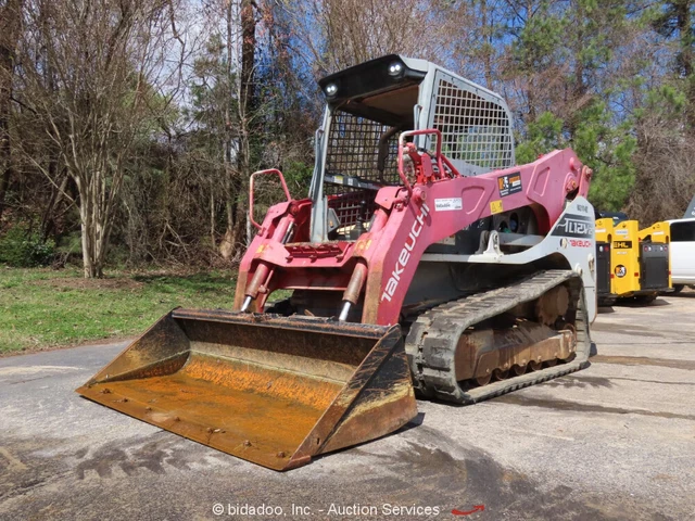 2017 Takeuchi TL12 Skid Steer Track Loader Crawler Aux Hydraulics Diesel bidadoo