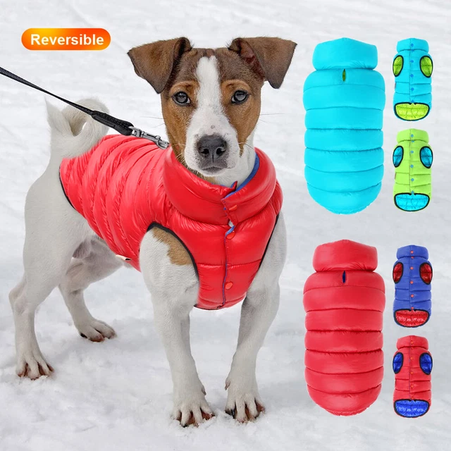 Abbigliamento Cappotto Impermeabile per cani Giacca Invernale Calda Reversibile