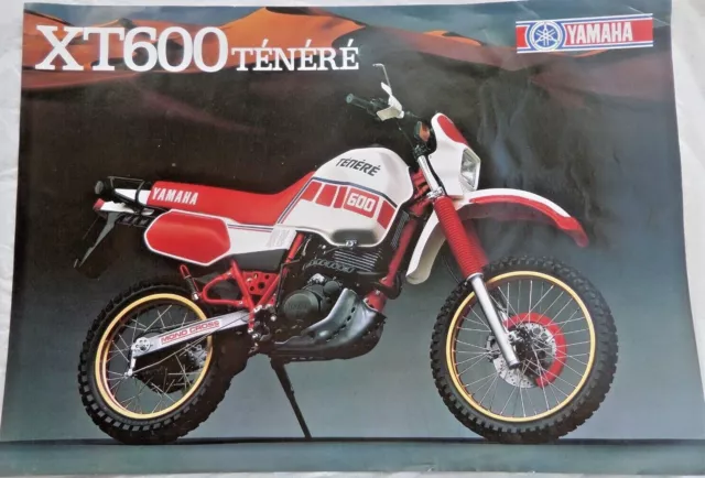 Yamaha XT600 Tenere Motorbike Sales Brochure 1986 Italian Text Classic Bike