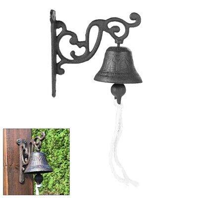 Household Wall Mounted Rustic Cast Iron Door Ring Bell Bar Store Bell Knockers