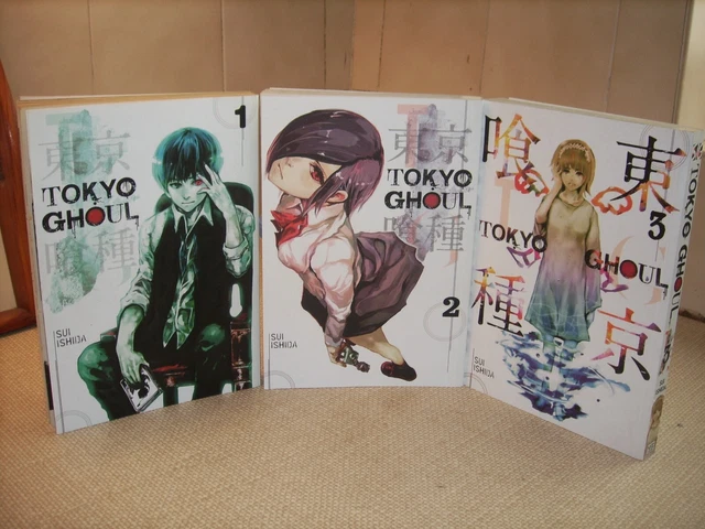TOKYO GHOUL MANGA Bücher Bände 1-3 Sui Iahida schöner sauberer Zustand