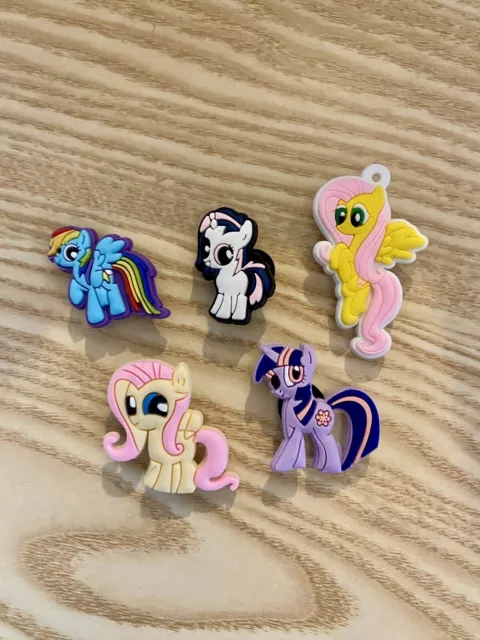 8 NEW MY Little Pony jibbitz crocs shoe charms hair loom wrist
