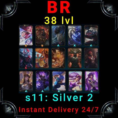 BR LoL Acc League of Legends Account Spirit Guard Udyr K/DA All Out Seraphine 30