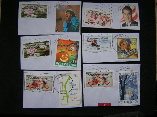 Österreich  Automatenmarken und  personalisierte Marke auf Papier
