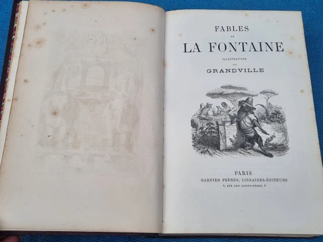 LIVRE ANCIEN FABLES DE LA FONTAINE / Illustrations par GRANDVILLE EUR