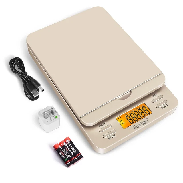 Fuzion Shipping Scale, 86 lb/0.1oz Digital Postal Scale for Packages, Hold and T