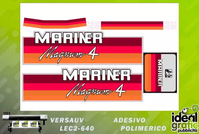Adesivi Calandra Motore Marino Fuoribordo Mariner Magnum 4