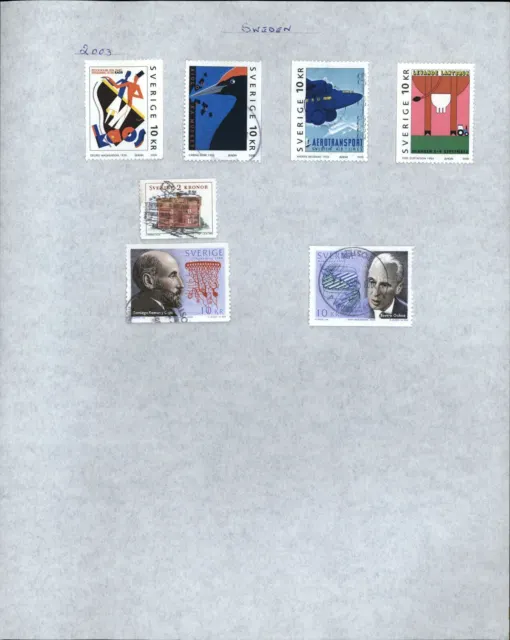 Sweden 2003 Album Page Of Stamps #V33102