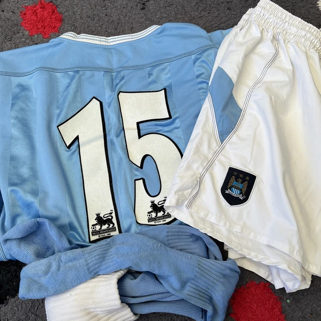 2003/2004 Manchester City home match worn reserve football shirt kit # 15