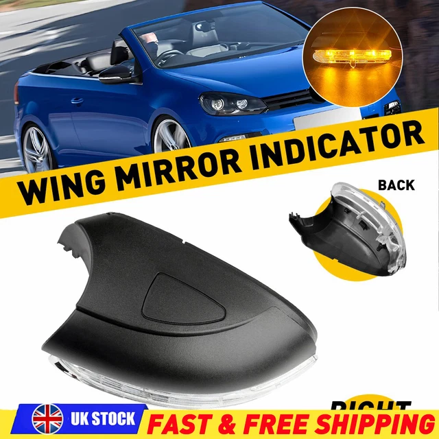 FOR VW GOLF Mk6 Door Wing Mirror Indicator Light Lense & Cover Right
