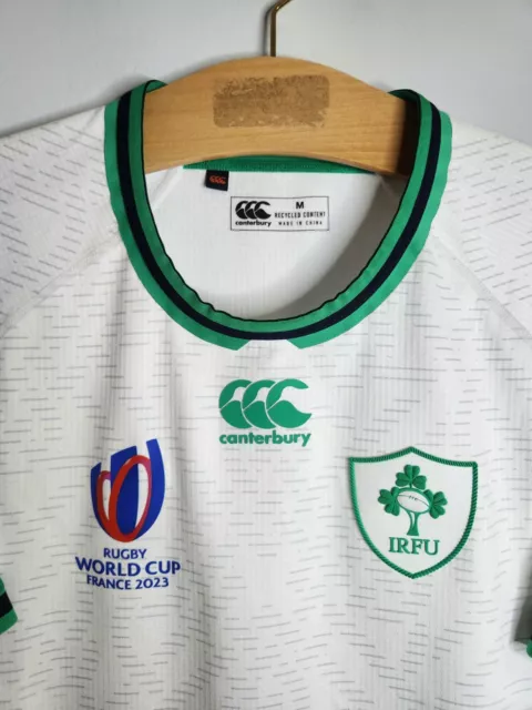 Ireland Rugby 2023 Shirt Kit Jersey Top Tee White World Cup France Canterbury M 2