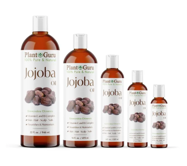 Huile de jojoba dorée pressée à froid 100 % pure naturelle pour massage peau visage cheveux 2