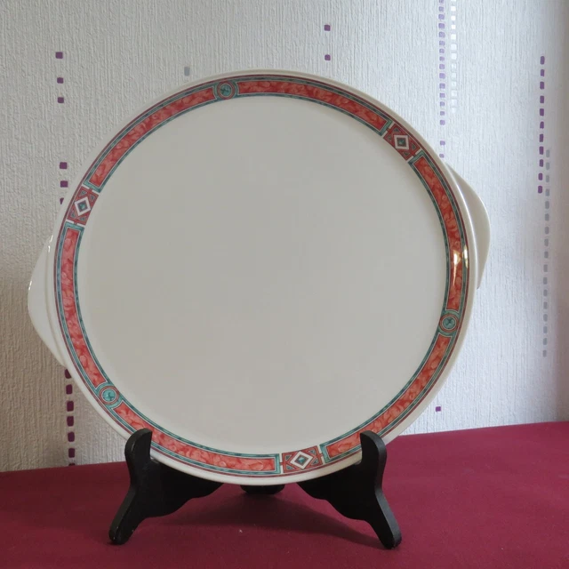 Plat à Tarte En Porcelaine 32 Cm - Motif Poinsettia & Berries, Coffret Cadeau - Idéal Pâtisserie, Déco De Table élégante