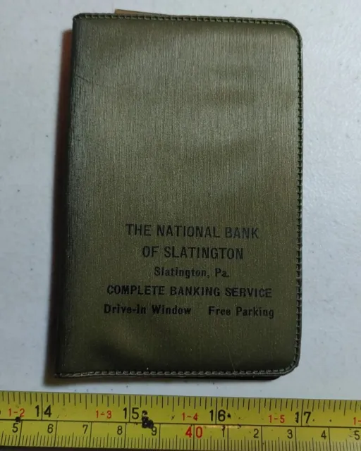 Vintage 1959 National Bank of Slatington PA Advertising Notebook
