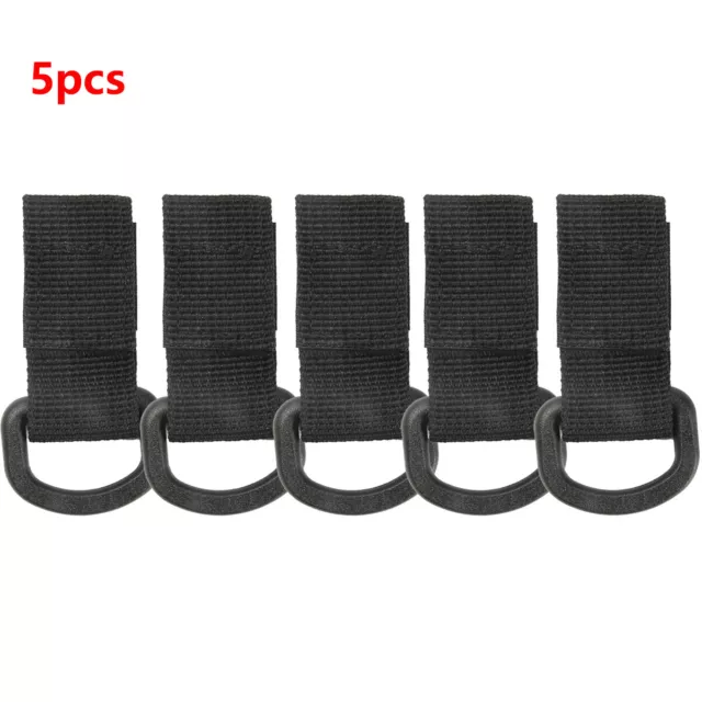 5pcs Tactical Molle Webbing Belt Hanging Buckle Keychain Hook for Backpack Vest