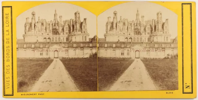 France Castle Of Chambord Photo Mieusement Stereo Albumin Vintage c1870