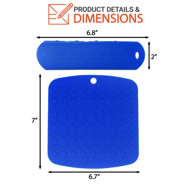 Trivets for Hot Dishes Silicone Trivet Pot Holders Cast Iron Handle Cover
