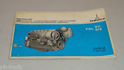 Catalogo parti di motore diesel DEUTZ tipo f3l 911 912 STAND 10/1970 