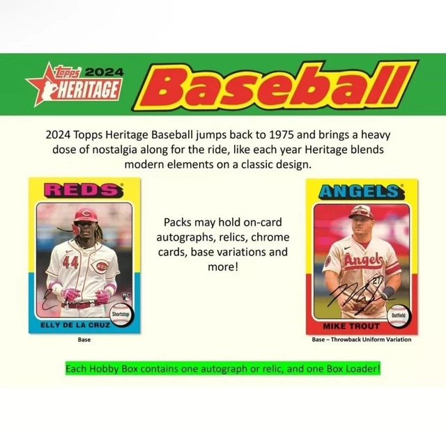 ARIZONA DIAMONDBACKS 2024 Topps Heritage Baseball 1/3 Case 4 Box Team