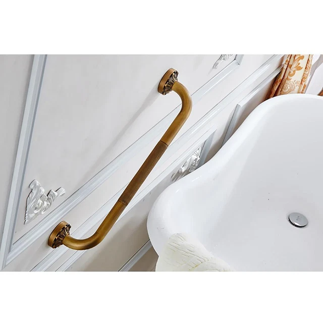 Maniglia Per Supporto Per Disabili In Ottone Con Barra Di Sostegno Per WC