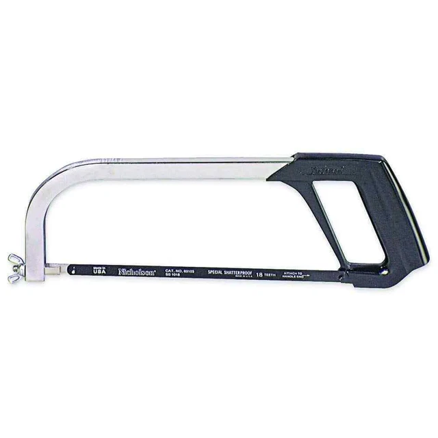 10 In. General Purpose Hacksaw Frame | Nicholson Blade Wood Cuts Adj Metal L