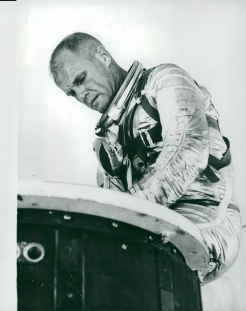 American astronaut John Glenn at an exercise in... - Vintage Photograph 702601
