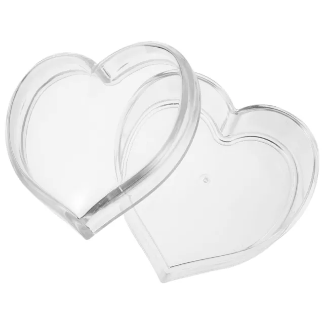 Scatola portagioielli cuore acrilico per orecchini e cosmetici-CY
