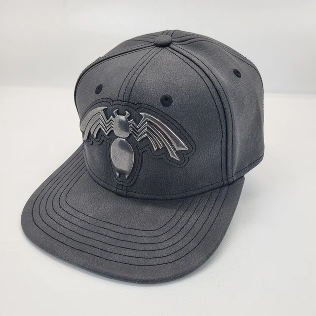 Bioworld Marvel Metal Venom Logo Unisex Distressed PU Snapback Trucker
