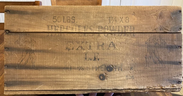Hercules Powder Wood High Explosives 50lb Hercules Crate Box 18 1/2”X12”X9” 7