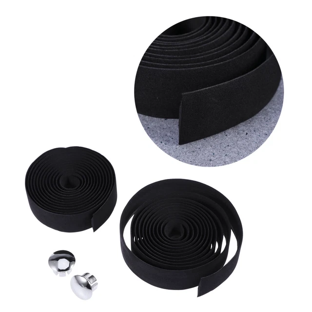 Ruban De Guidon Vélo Antidérapant - PU/EVA, Perforé Respirant - Réduit Vibrations, Confort Longue Distance - Inclus 2 Bouchons - Taille Env. 21,5 X 3 Cm