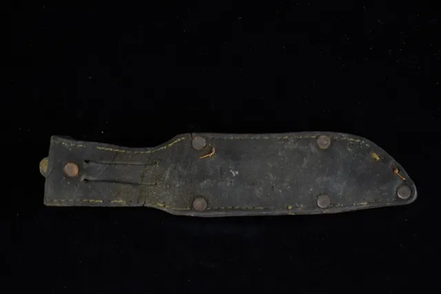 Ottoman Antique Primitive Old Turkish Knife With Leather Sheath VTG 2
