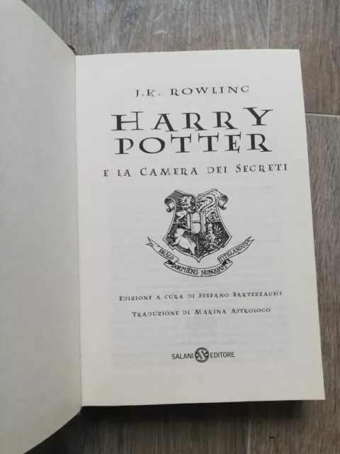 Harry Potter E La Camera Dei Segreti Salani Selznick Bollino Oro 20 Anni Magia 2