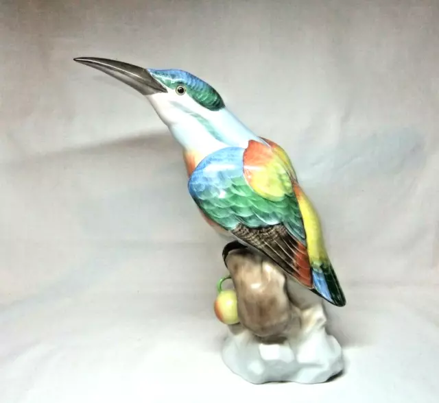 Herend János Tóth Kingfisher Bird Figurine Hungarian Porcelain No. 5069