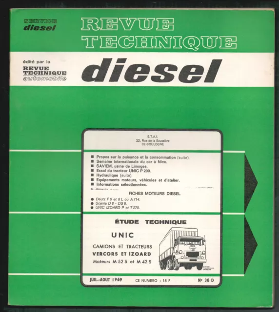 ▬►RTD REVUE TECHNIQUE (1969) CAMIONS et TRACTEURS UNIC VERCORS et IZOARD M52 42