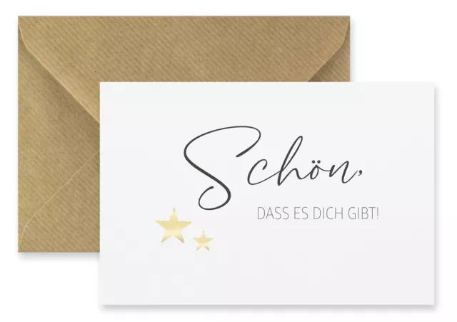 1 edle Grußkarte Klappkarte + Umschlag Freundschaft, Liebe, beste Freundin Danke
