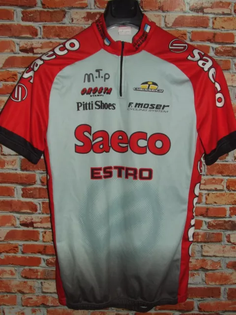 SAECO ESTRO GIESSEGI MAGLIA BICI CICLISMO SHIRT MAILLOT CYCLISM tg. L