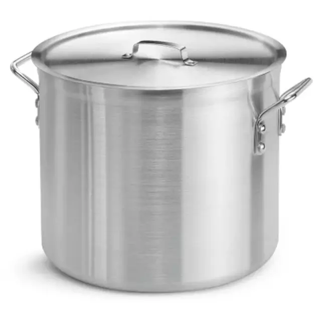 24 qt. Covered Stock Pot with Lid, Heavy-Duty Solid Rivets - NSF Certified