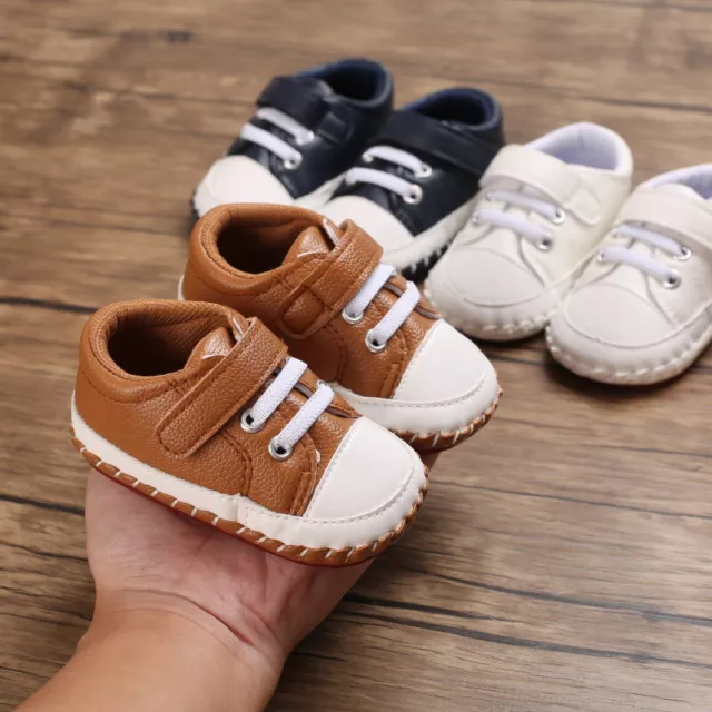 Soft Sole Crib Shoes To 0-18 Months Infant Toddler Baby Boy Girl Sneaker Newborn