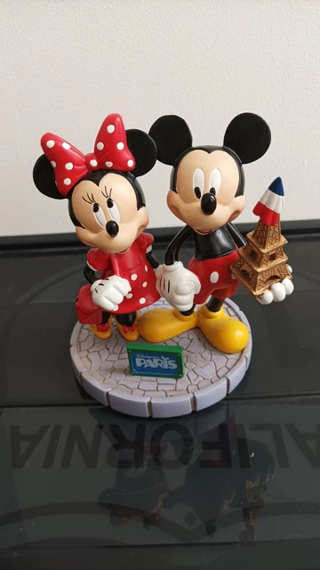 FIGURINE RÉSINE MICKEY et Minnie DISNEYLAND PARIS Tour Eiffel