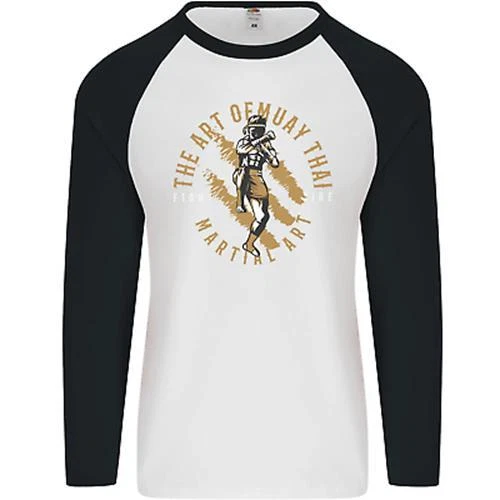 Il Arte Di Muay Tailandese Mma Misto Arti Marziali Uomo L/S Baseball T-Shirt