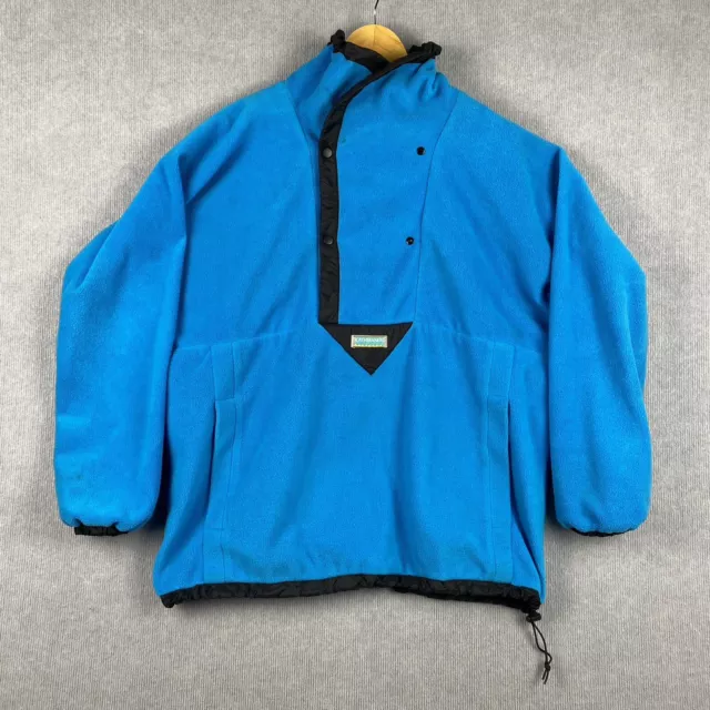 Vintage Kathmandu Reversible Fleece / Nylon Jacket Men's Size XL Black / Blue