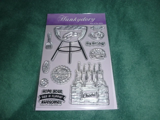 Hunkydory Man Of The Hour Clear Stamps (12) With Sentiments New